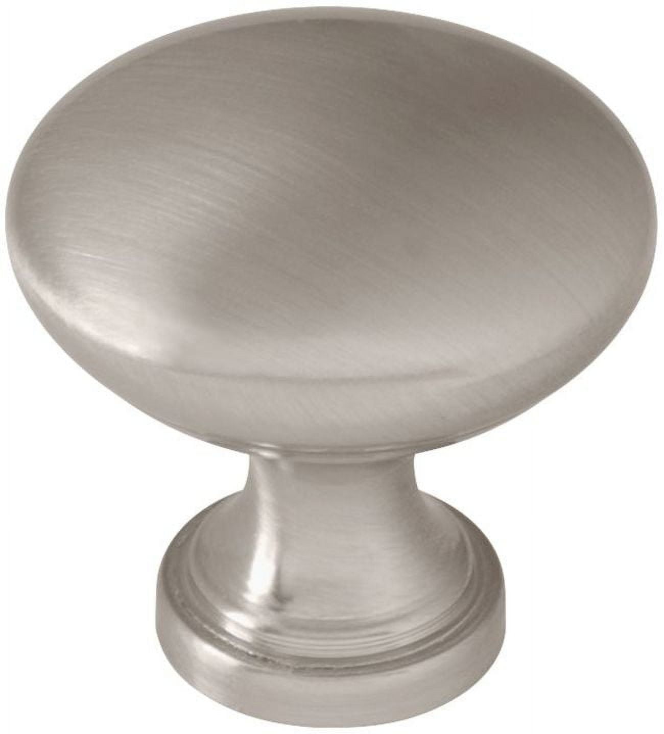 Satin Nickel Round Mushroom Cabinet Knob Set