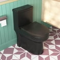 thumbnail image 1 of Liberty 12 in. Rough In 1-Piece 1.1/1.6 GPF Dual Flush Compact Round Toilet in Matte Black Seat Included, 1 of 13