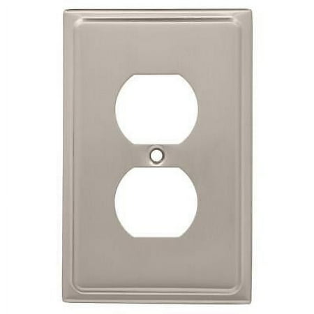 Liberty 126362 Satin Nickel Country Fair Single Duplex Outlet Cover Wall Plate