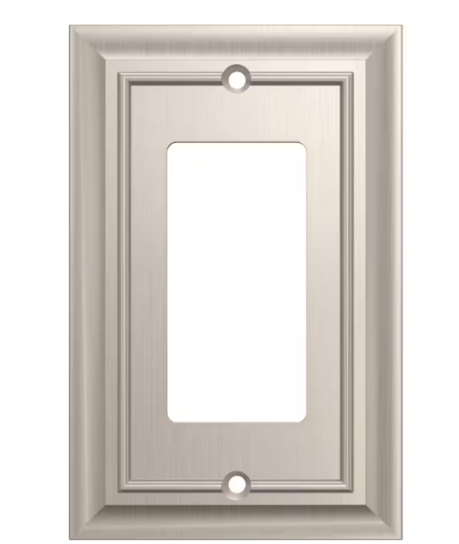 Liberty (3-Pack) Derby 1-Gang Satin Nickel Decorator/Rocker Outlet Metal Wall Plate