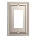 thumbnail image 1 of Liberty (3-Pack) Derby 1-Gang Satin Nickel Decorator/Rocker Outlet Metal Wall Plate, 1 of 5
