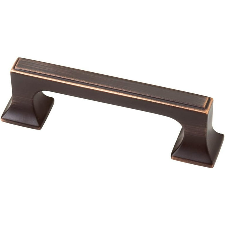 Southampton 3 in. (76 mm) Center-to-Center Bronze with Copper Highlights Square Drawer Pull Southampton 3 in. (76 mm) Center-to-Center Bronze with Copper Highlights Square Drawer Pull