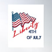 Liberty 4Th Of July Happy Independence Day Decor Unframed Paper Print