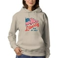 thumbnail image 1 of Liberty 4Th Of July Waving Flag Hoodie Women -Image by Shutterstock, Female Medium, 1 of 4