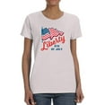 thumbnail image 1 of Liberty 4Th Of July Waving Flag T-Shirt Women -Image by Shutterstock, Female Small, 1 of 4