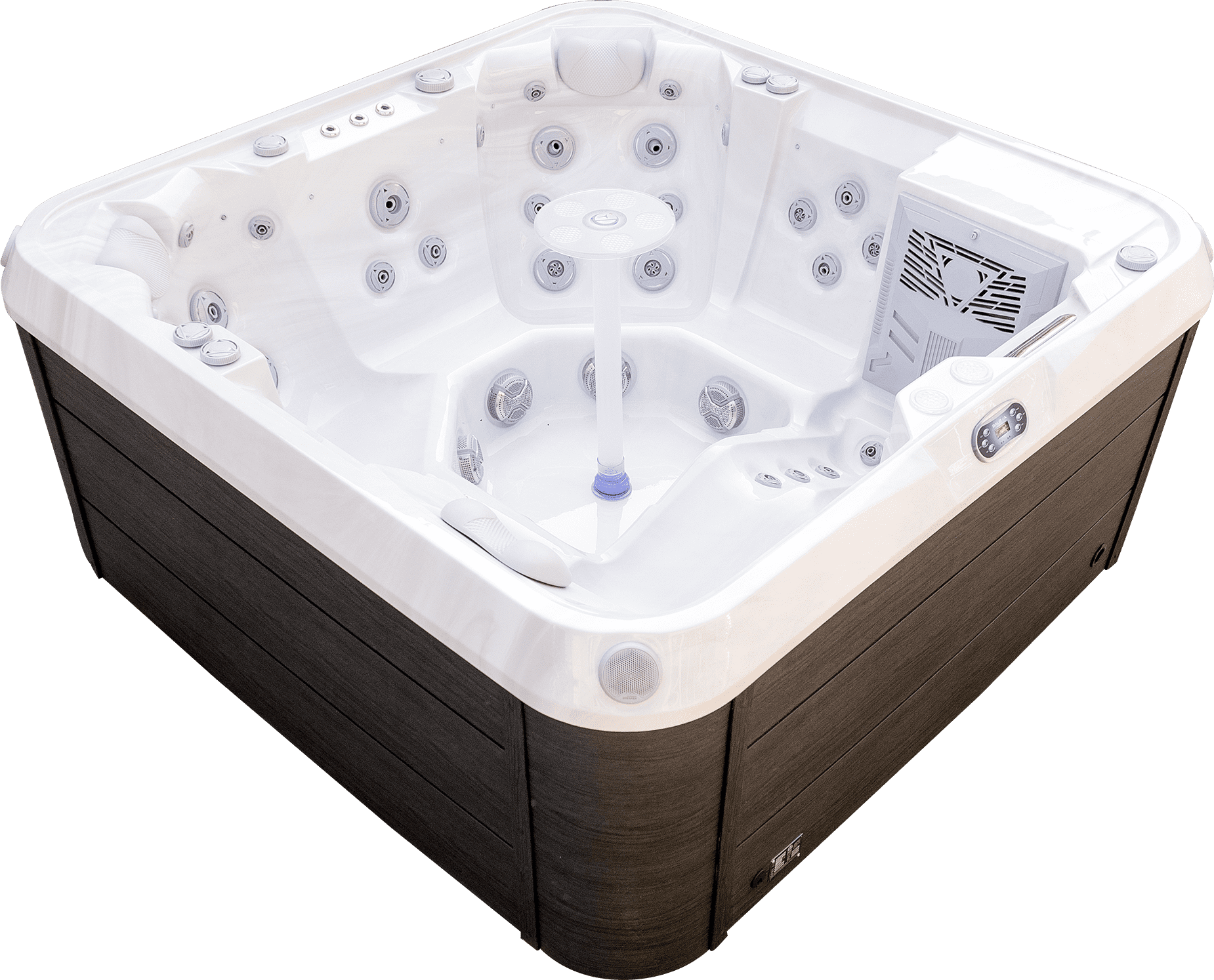 Liberty 5-Person 51 Jet  Hot Tub with Lounger, LED Center Waterfall and  Bluetooth Sound System