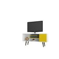 thumbnail image 1 of Liberty 53.14" Mid-Century Modern TV Stand with 5 Shelves and 1 Door  with Solid Wood Legs, 1 of 3