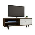 thumbnail image 1 of Liberty 62.99" Mid-Century Modern TV Stand with 3 Shelves and 2 Doors with Solid Wood Legs, 1 of 3