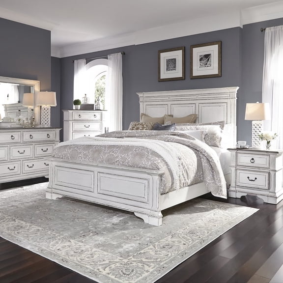 Liberty Abbey Park Queen Panel Bed, Dresser & Mirror, Chest, N/S