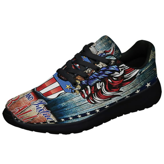 Liberty And JuStce For All eagle Shoes Sneakers Black Size 7