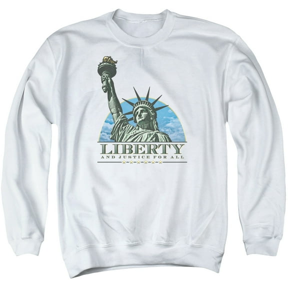 - Liberty And Justice - Crewneck Sweatshirt - Large
