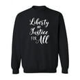 thumbnail image 1 of Liberty And Justice Design  Sweatshirt Women -Image by Shutterstock, Female XX-Large, 1 of 4