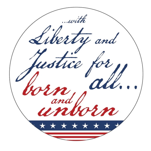Liberty And Justice For All Pro-Life Sticker