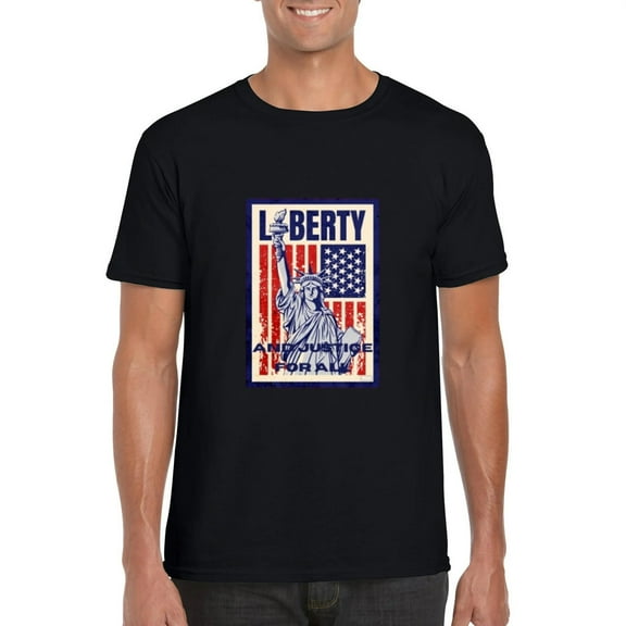 Liberty And Justice For All USA Pledge Allegiance Equal T-Shirt, for men & women, up to size 5XL