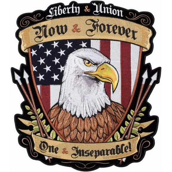 Liberty And Union Majestic Eagle Patch, X-Large Size