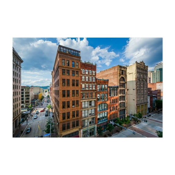 Liberty Ave - Pittsburgh Pennsylvania Photography Unframed Wall Art Print 20 x 30 inches
