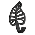 thumbnail image 1 of Liberty B43193-FB Flat Black 4 1/4" Leaf Hook Coat, Hat, Robe Hook, 1 of 1