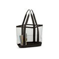 thumbnail image 1 of Liberty Bags Contrasting Strap Large Clear Zipper Tote Bag, Style 7009, 1 of 1