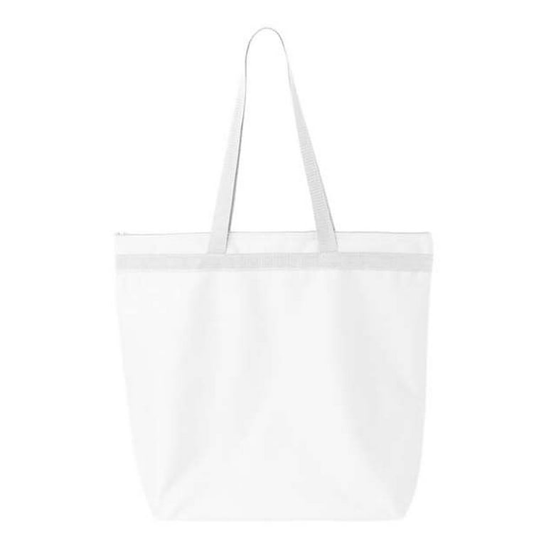Liberty Bags - Recycled Zipper Tote - 8802 - White - Size