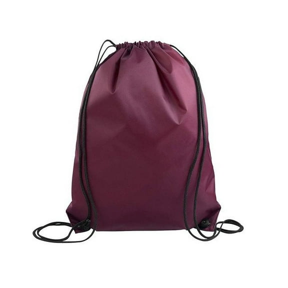 Liberty Bags Unisex Machine Washable Value Drawstring Backpack, Maroon