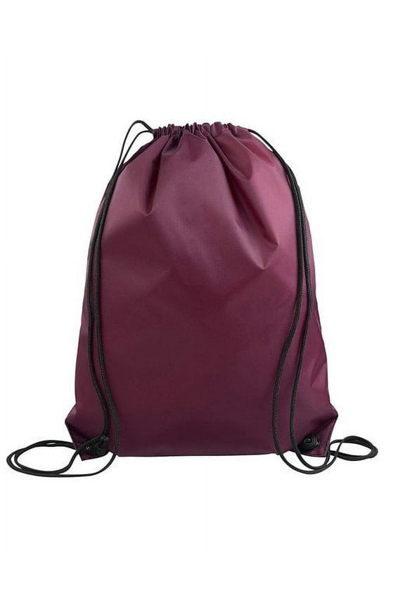 Unisex Machine Washable Value Drawstring Backpack, Maroon