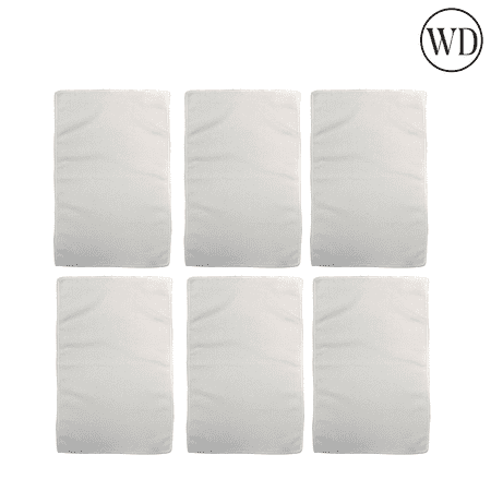 Liberty Bags Unisex Sublimation Rally Towel, 100% Polyester Towels Serged EdgesTowels Super Soft Bath Towels, (6 Pack, White)