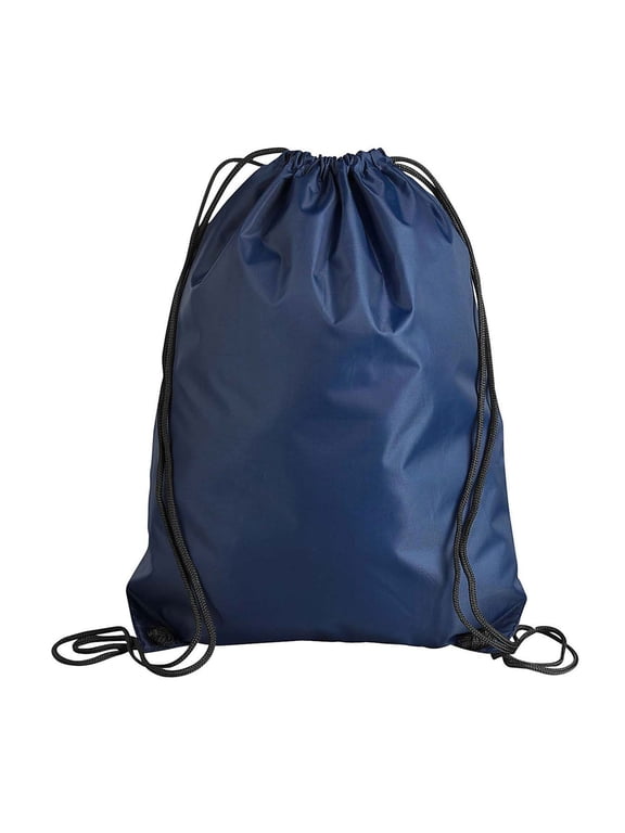 Value Black Cord Drawstring Backpack, Style 8886