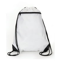 Liberty Bags - Zippered Drawstring Backpack - 8888 - White - Size: One Size