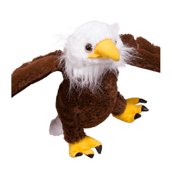 Liberty Bald Eagle 8 Inch Plush, Soft American Wildlife Bird, Patriotic Collectible