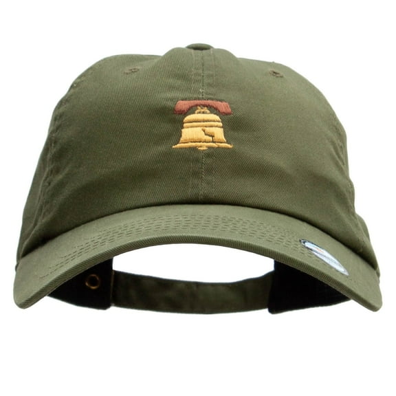 Liberty Bell Embroidered Washed Cap - Army Green OSFM
