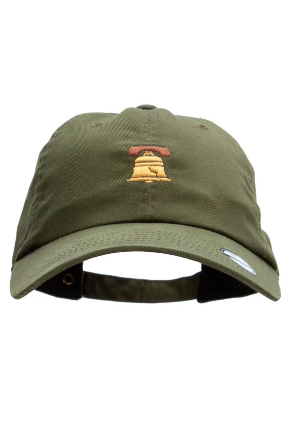 Liberty Bell Embroidered Washed Cap - Army Green OSFM