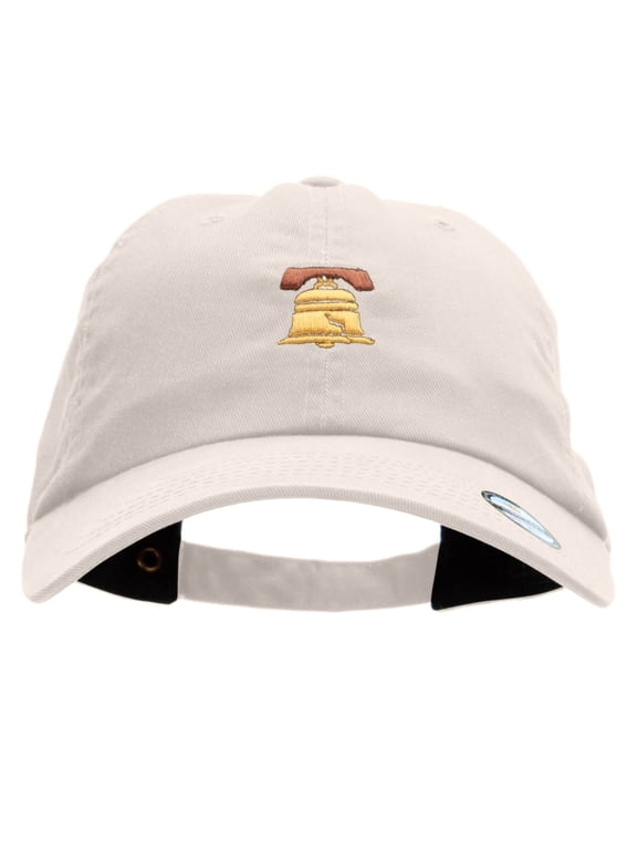 Liberty Bell Embroidered Washed Cap - Beige OSFM