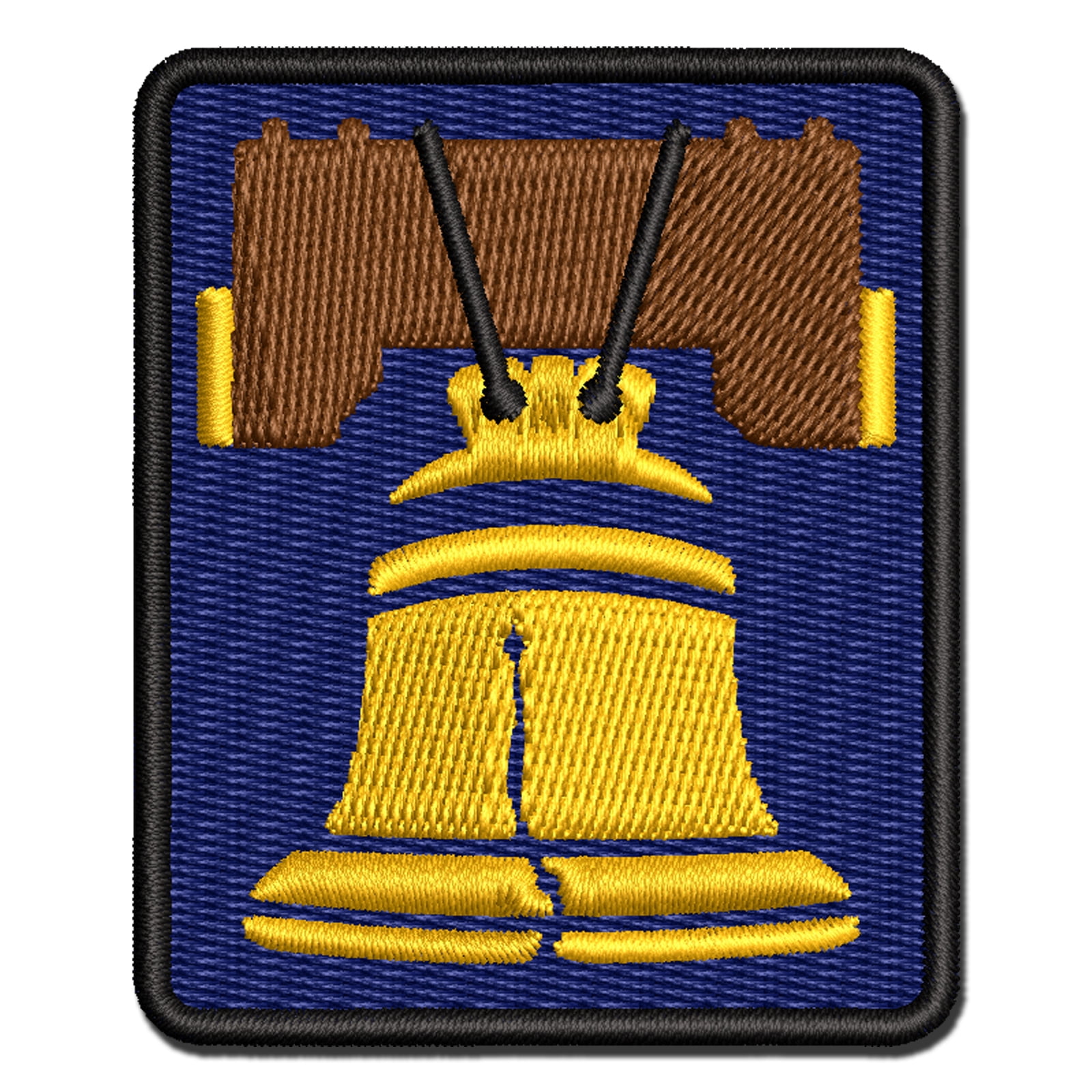 Liberty Bell Philadelphia Landmark United States of America Applique Multi-Color Embroidered Hook & Loop Patch - 3.5 Inch Large