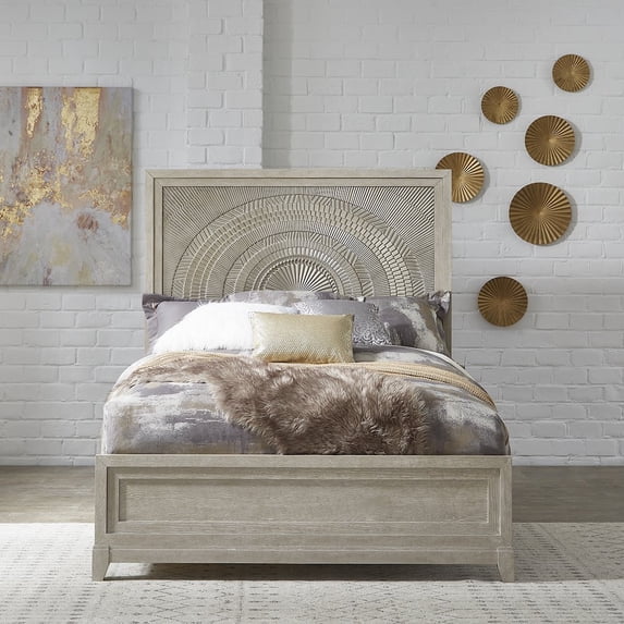 Liberty Belmar Queen Panel Bed in Washed Taupe