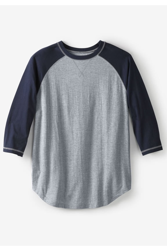Men's Big & Tall Crewneck Raglan Tee