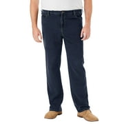 LIBERTY BLUES Men's Big & Tall Loose Fit 5-Pocket Stretch Jeans