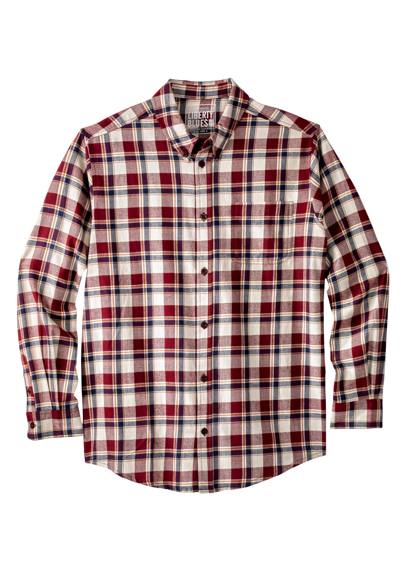 Liberty Blues Men's Big & Tall Plaid Flannel Shirt