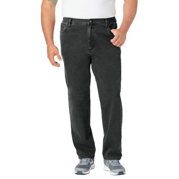 Liberty Blues Men's Big & Tall Relaxed-Fit Side Elastic 5-Pocket Jeans