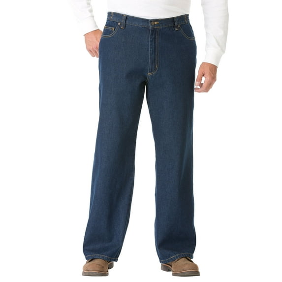 Liberty Blues Men's Big & Tall Side-Elastic Wide Leg 5 Pocket Jeans