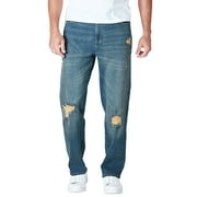 LIBERTY BLUES Men's Big & Tall Straight-Fit Stretch 5-Pocket Jeans