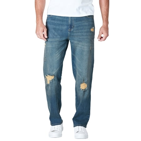 Liberty Blues Men's Big & Tall Straight-Fit Stretch 5-Pocket Jeans
