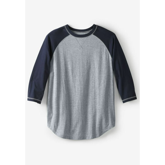 Liberty Blues by KingSize Men's Big & Tall Crewneck Raglan Tee