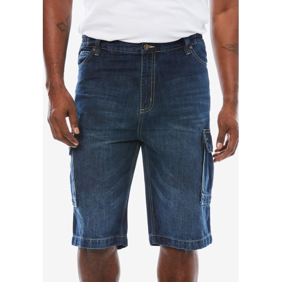 Liberty Blues by KingSize Men's Big & Tall Denim Cargo Shorts