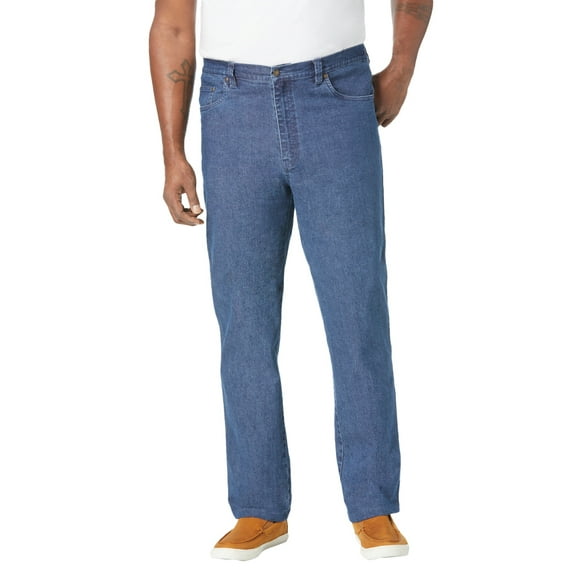 Liberty Blues by KingSize Men's Big & Tall Flex Denim Jeans - 56 40, Medium Stonewash