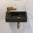 thumbnail image 1 of Liberty Ceramic Rectangular Handmade Wall Mounted Vessel Bathroom Sink in Black, 1 of 4