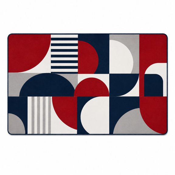 Liberty Color Blocks Rectangle Rug for Living Room Modern Fall