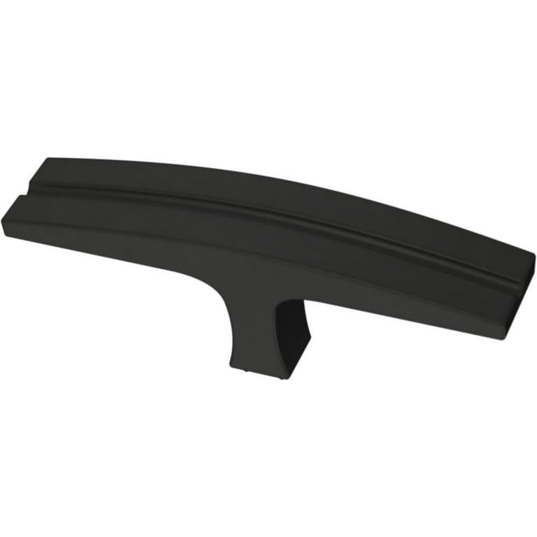 Curved Groove 3 in. (76 mm) Matte Black Elongated Bar Cabinet Knob Curved Groove 3 in. (76 mm) Matte Black Elongated Bar Cabinet Knob