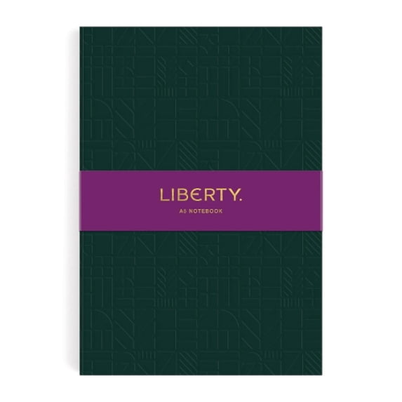 Liberty Dark Green Tudor A5 Embossed Journal