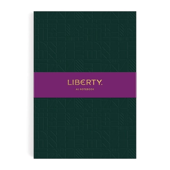 Liberty Dark Green Tudor A5 Embossed Journal