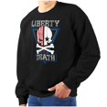 thumbnail image 1 of Liberty Death Skull Crossbones Flag Unisex Plus Fleece Graphic Sweatshirt Brisco Brands 5X, 1 of 6